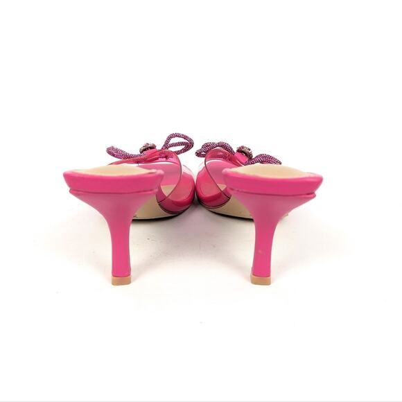 BCBGeneration Women Shoes Passion Pink Mistany Slip On Barbiecore Sandals Size 7 - Picture 6 of 10